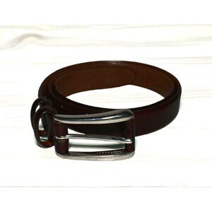 Mens Johnston and Murphy Belt Aniline Kipskin Shoulders 32 J466 Sold Brass